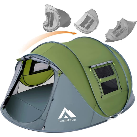 Waterproof 4 Person Easy Pop Up Tent With Automatic Setup For Camping