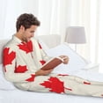 thumbnail image 6 of Uemuo Happy Canada Day Pattern 2-Piece Loungewear Set - Men’s Soft Sleepwear, Cozy Winter PJs, Comfy Sleep Set-XX-Large, 6 of 7