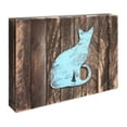thumbnail image 1 of Designocracy 98112-08 Art de Bloc de Chat sur le Décor de Mur de Bord, 1 of 1