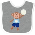 thumbnail image 3 of Inktastic Volleyball Player Boys Cute Monkey Boys Baby Bib, 3 of 4