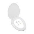 thumbnail image 3 of Renovators Supply White Plastic Soft Close Toilet Seat Elongated Slow Close Toilet Seat w/Adjustable Mounting Screws Pack of 3, 3 of 12