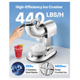 thumbnail image 2 of Commercial Ice Crusher 440LBS/H Electric Snow Cone Maker Shaved Ice Silver, 2 of 5