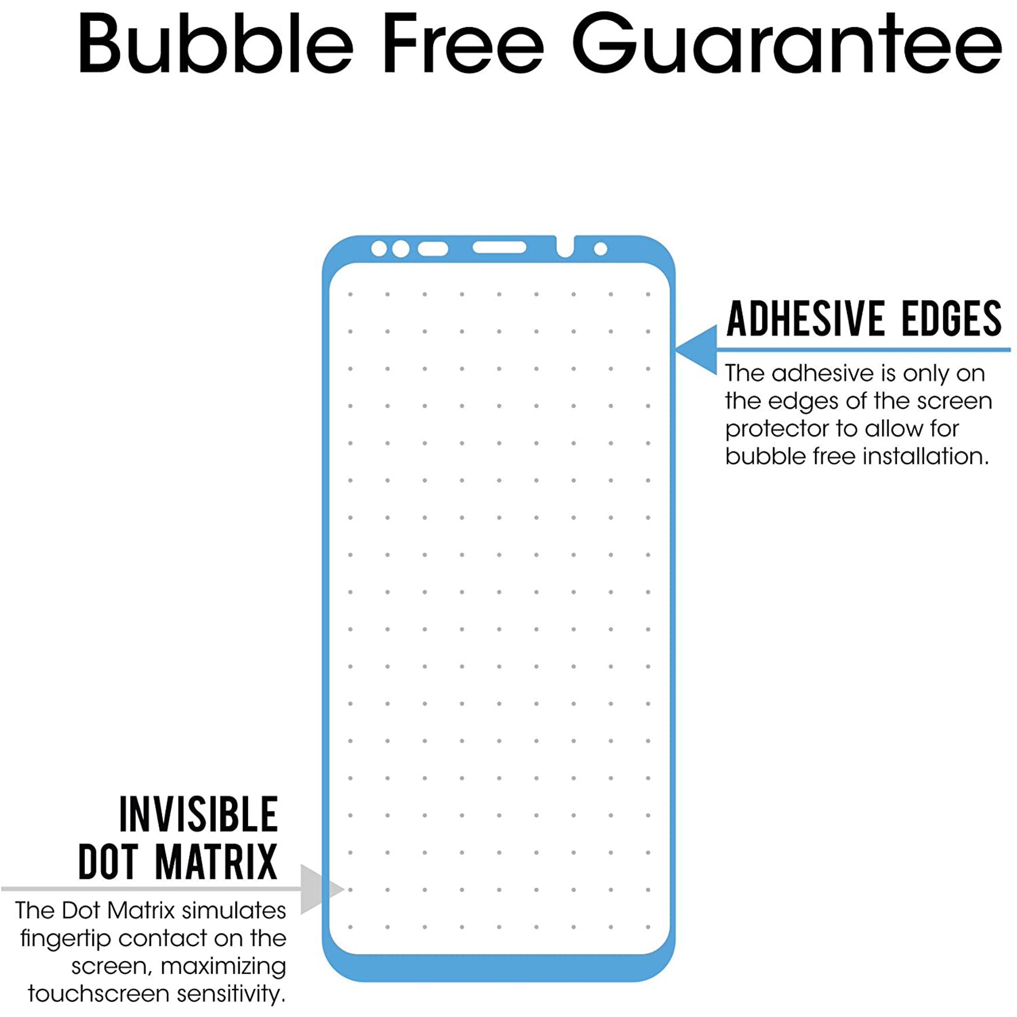 UYWGF-(2 Pack) Glass Screen Protector for Samsung Galaxy S9, 3D Curved Tempered Glass, Dot Matrix with Easy Installation Tray, Case Friendly (Black)