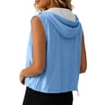 thumbnail image 5 of Women's Sleeveless Hooded Vest with Pockets Zip Up Sun Protection UPF 50+ Lightweight Jacket Outdoor Wear for Casual Sports, 5 of 9