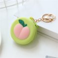 thumbnail image 2 of Porte-monnaie en silicone avec fermeture éclair - Choix de cadeau pour femme - Pour rouge à lèvres et clés - Pêche, multicolore, 60_x_180_cm, Trousse de beauté, 2 of 2