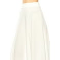 thumbnail image 6 of Women's Solid Flared Lightweight Elastic High Waist Midi A-line Skirt, 6 of 7