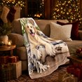 thumbnail image 3 of Labrador Retriever Rustic Farmhouse Setting, Cozy Pet Portrait Pattern, Warm Flannel Blanket for Ranch House and Living Room, Dog Lovers Appreciation Gift, Pet Lover Home Decor, 3 of 9