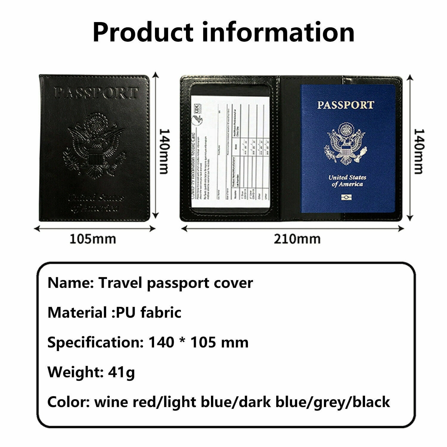 Passport Holder 3CC - Black