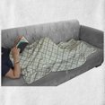 thumbnail image 6 of Green Soft Flannel Fleece Throw Blanket, Picnic Table Inspired Modern Geometric Pattern in Square Shapes Retro, Cozy Plush for Indoor and Outdoor Use, 50" x 70", Pistachio Green White, by Ambesonne, 6 of 6
