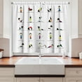 thumbnail image 2 of Ambesonne Gymnastics Kitchen Curtains, Woman Doing Yoga, 55"x39", Multicolor, 2 of 3