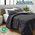 thumbnail image 6 of Bare Home Down Alternative Comforter Set - 2-Pieces - All Seasons - Twin/Twin-XL, Forged Iron Gray, 6 of 8