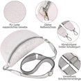 thumbnail image 3 of Women's Messenger Bag, Women's Pu Leather Fanny Bag (with Wallet), Modern Wide Strap Bag, Small Shoulder Bag With Zipper And Interchangeable Straps (s, 3 of 5