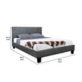 thumbnail image 5 of Benjara Faux Leather Upholstered Twin Bed with Vertical Stitched Details, Gray, 5 of 5