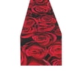 thumbnail image 2 of YUSDECOR Red Roses Table Runner for Office Kitchen Dining Room Wedding Party 16x72 inch, 2 of 4
