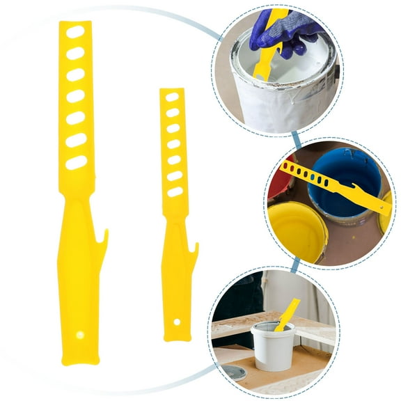 HEMOTON 2pcs Reusable Paint Stirring Sticks for Crafts Manual Mixing Rod for Epoxy and Oil Paint Portable Plastic Tool