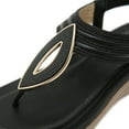 thumbnail image 6 of kamemir Women's Sandals Womens Espadrilles Wedges Sandals Heels Open Toe Tie Lace Up Platform Ankle Strap Summer Dress Shoes(Black,6), 6 of 6