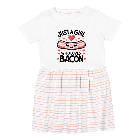 Inktastic Just a Girl Who Loves Bacon Girls Toddler Dress