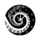 thumbnail image 1 of Wosthever Estilo único y cronometraje preciso, elegante reloj con teclas de Piano, teclado de música , reloj de pared, Piano blanco y negro Type2 NO2, 1 of 6