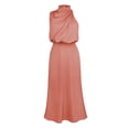 thumbnail image 4 of KaLI_store Womens Formal Dresses for Wedding Guest Women Ruffle Sleeve Formal Dresses Evening Party Midi Dress Wedding Guest Midi Dresses Pink,S, 4 of 5