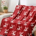 thumbnail image 3 of Vrorvz Christmas Flannel Blanket for Couch Soft Fleece Throw with Festive Prints for Snuggling Napping And Holiday Decor Suit Women'S Gift 29.5x39.4in Red, 3 of 7