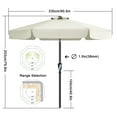 thumbnail image 2 of MASTERCANOPY 7.5ft Patio Market Umbrella with Valance, Tilt and Crank, Light Beige, 2 of 7