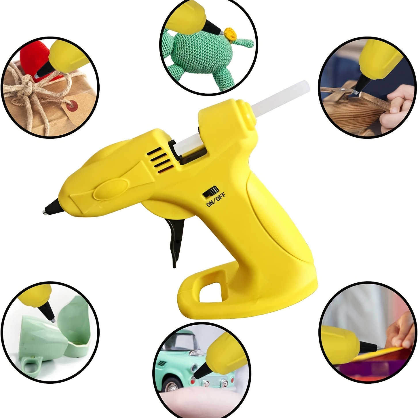 SDOTXA Cordless Hot Glue Gun  Fast Preheating Glue Gun With 30pcs Glue Sticks  Wireless USB Rechargeable Anti-Drip Portable Mini Melt Glue Kit For DIY Crafts  School Projects And Home Rep