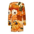 thumbnail image 5 of WFJCJPAF 2024 New Halloween Clearance! Halloween Sweaters for Women,Fashion Women's Casual Long Sleeve Print Pocket Ladies Tops Blouse Cardigan - Orange L, 5 of 5