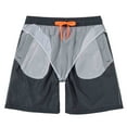 thumbnail image 3 of MADHERO Men's Swim Trunks Quick Dry Bathing Suits Swimwear with Zipper Pockets and Mesh Lining Dark Grey/Orange Size S, 3 of 6