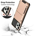 thumbnail image 5 of Case for iPhone 13 Pro Max Case Wallet 4-Card Holder ID Slot Flip Door Hidden Pocket Anti-Scratch Dual Layer Hybrid TPU Bumper Protective Hard Shell Back Cover for iPhone 13 Pro Max Rose Gold, 5 of 12