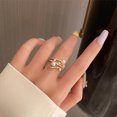 thumbnail image 3 of Anillo de mujer, reemplazo decorativo portátil, perla, elegante, extremo abierto, ajustable, anillos para mujer, joyería, regalo de cumpleaños Ropa, zapatos y accesorios Miscelánea Doble capa Qarigey AP015756-02, 3 of 6