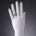 thumbnail image 3 of PEORA Sterling Silver Princess Cut Created Ruby Anniversary Ring Band Wide Width 2 Carats Size 6, 3 of 6