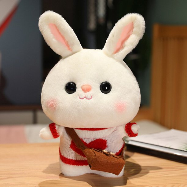 Conejo Kawaii de peluche de juguete, animales de peluche, muñeca bonita, almohada para bebé, regalos de cumpleaños y Navidad para niñas zhangyuxiang LED
