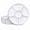 White Silver, variant on Impresserve 6 Sectional Round Plastic Serving Tray 12 inch White & Silver 4 pack Disposable Reusable Snack Table Tray