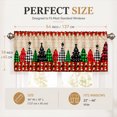 thumbnail image 2 of AshasdS Farmhouse Plaid Christmas Trees Window Valance Rustic Holiday Short Curtain Rod Pocket for Kitchen, 2 of 5