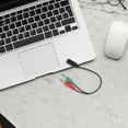 thumbnail image 4 of KAKOWELY Splitter Audio Cable Headphone Splitter Cable Audio Jack Adapter for Phone and Computer 2-in-1 Cable Headphone Earphone Cable Speaker Adapter Cord, 4 of 5