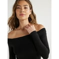 thumbnail image 4 of Sofia Jeans by Sofia Vergara Seamlessly Smoothing Off-the-Shoulder Bodysuit (Women's), Black, 4 of 6