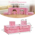 thumbnail image 4 of LinkRomat Modular Kids Play Couch, Kids Gifts for Playroom Bedroom, Glow in The Dark, 8 Pcs Convertible Play Couch with High-Density Foam for Boys Girls, 4 of 10