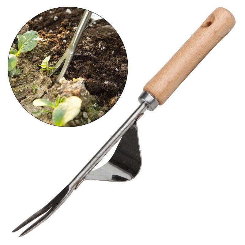 Stainless Garden Hand Weeder Weeding Dandelion Remover Puller Tool Fork Lawn 