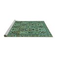 thumbnail image 2 of Ahgly Company Machine Washable Indoor Round Persian Turquoise Blue Traditional Area Rugs, 3' Round, 2 of 4