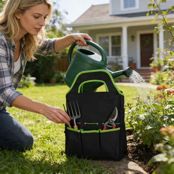 Gardening Tools Storage Organizer Tote Bag for Outdoor,Storage Bag for Garden Tools with Pockets,Garden Basket Heavy Duty Gardening Bags,Gardening Bags for Tools Gardening Bags
