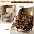 thumbnail image 5 of FKELYI Mushroom Maple Leaf Print Armchair Slipcover Stretch Couch Sofa Cover with Elastic Bottom Furniture Protector for Living Room Office Reception Reading Sofa, 5 of 7