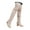 Beige, variant on Women's Over The Knee Boots Chunky Heel Sudue Slouchy Stretch Thigh High Booties with Side Zipper