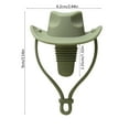 thumbnail image 3 of Sulaicai Cowboy Hat Wine Stopper, Funny Wine Gift for Wine Lovers, Wine Accessories, Reusable Silicone Bottle Stopper Keeps Wine Fresh Cute Wine Toppers for Holiday (Green), 3 of 7