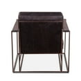 thumbnail image 3 of World Interiors ZWPLDACEB Portlando Black Leather Armchair, 3 of 5