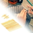16pcs Bamboo Crochet Hooks Knitting Needle Weaving Tools Accessory for