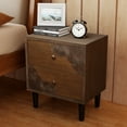 thumbnail image 7 of COSIEST Nightstand with 2 Storage Drawers, Mid Century Modern End Table, Accent Side Table, Vintage Wood Luxury Night Stand for Bedroom, Living Room, Walnut, 7 of 7
