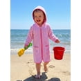 thumbnail image 6 of BemeyourBBs Kids Toddler Baby Girl Boy Terry Swim Cover Up Summer Beach Towel Swimsuit Coverups Baby Poncho For Kids Zip Up Long Sleeve Striped Hooded Bathing Suit Cover Up One Piece Swimsuits, 6 of 9