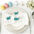 thumbnail image 4 of karymi Metal Enamel Easter Egg Napkin Ring with Bunny Ear Design 1.6x1 Inch for Western Restaurant Family Table Setting Cute Holiday Dinnerware Home Decor, 4 of 6
