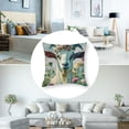 thumbnail image 5 of Creowell Set of 2  Goats Goat Lover Pillow Covers, Goat Lovers Farm Girls Women Gifts, Farm Animal Funny Goat Floral Decorative Cushion Cover for Sofa Bed Home Girls Bedroom Decor White, 5 of 7