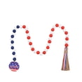 thumbnail image 2 of 4th of July Garland Wooden Beads Decor,Red White Blue Rustic Home Decorations,Farmhouse Style Independence Day Wood Beadfor Labor Day Decor,31.5 Inch, 2 of 7